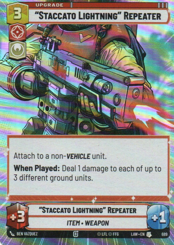 “Staccato Lightning” Repeater Uncommon LAW 689