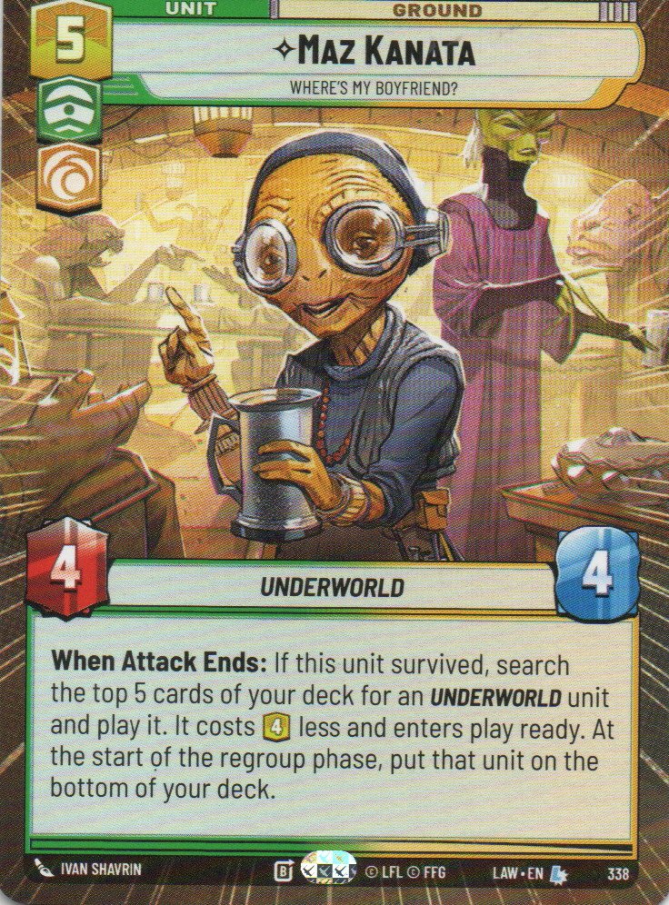 Maz Kanata Where's My Boyfriend? Legendary LAW 338