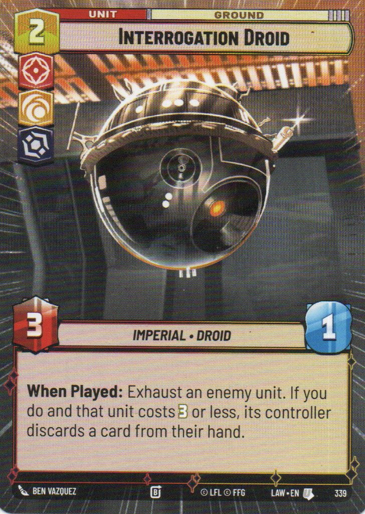 Interrogation Droid Uncommon LAW 339