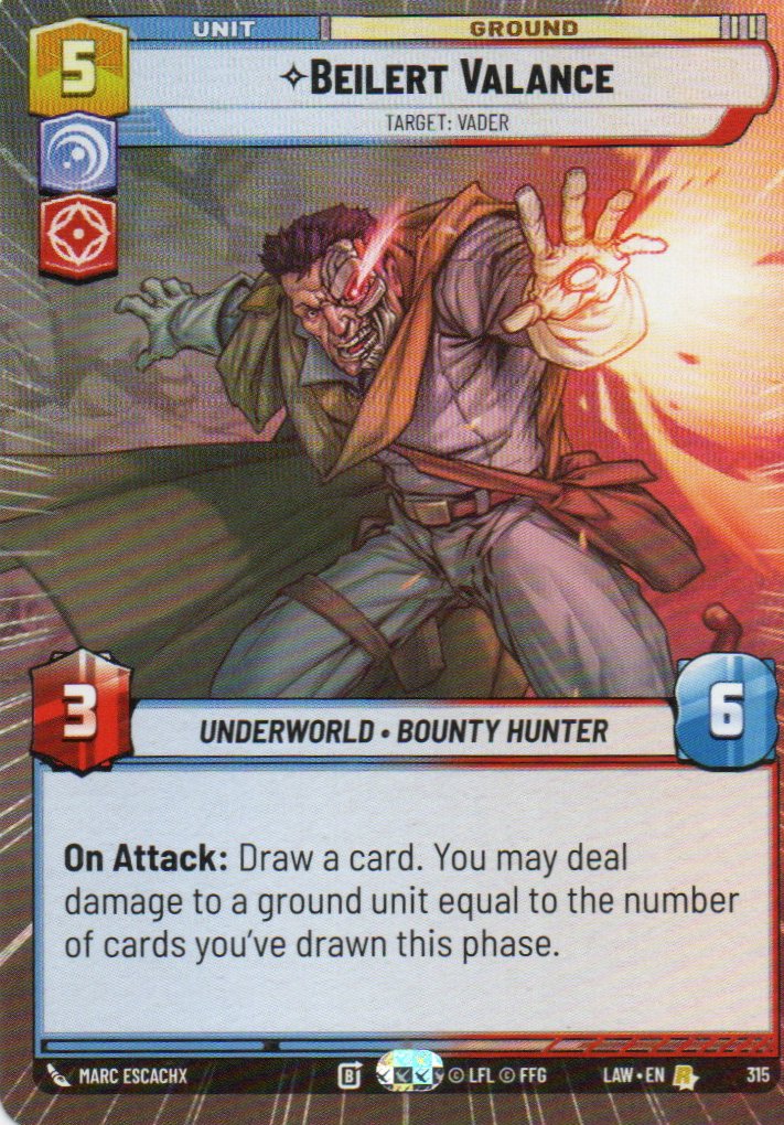 Beilert Valance Target: Vader Rare LAW 315