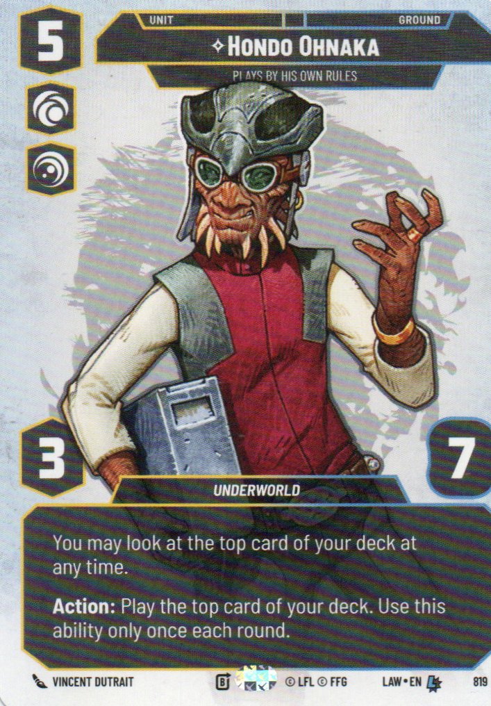 Hondo Ohnaka Plays By His Own Rules Legendary LAW 819