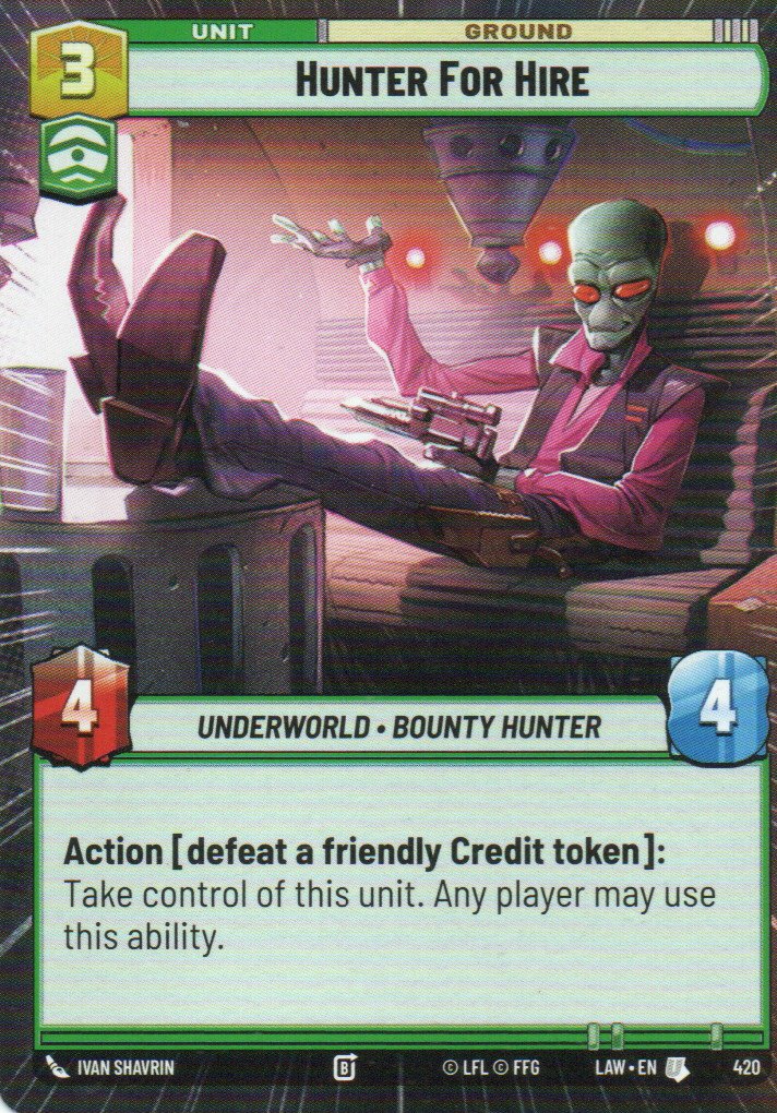 Hunter For Hire Uncommon LAW 420