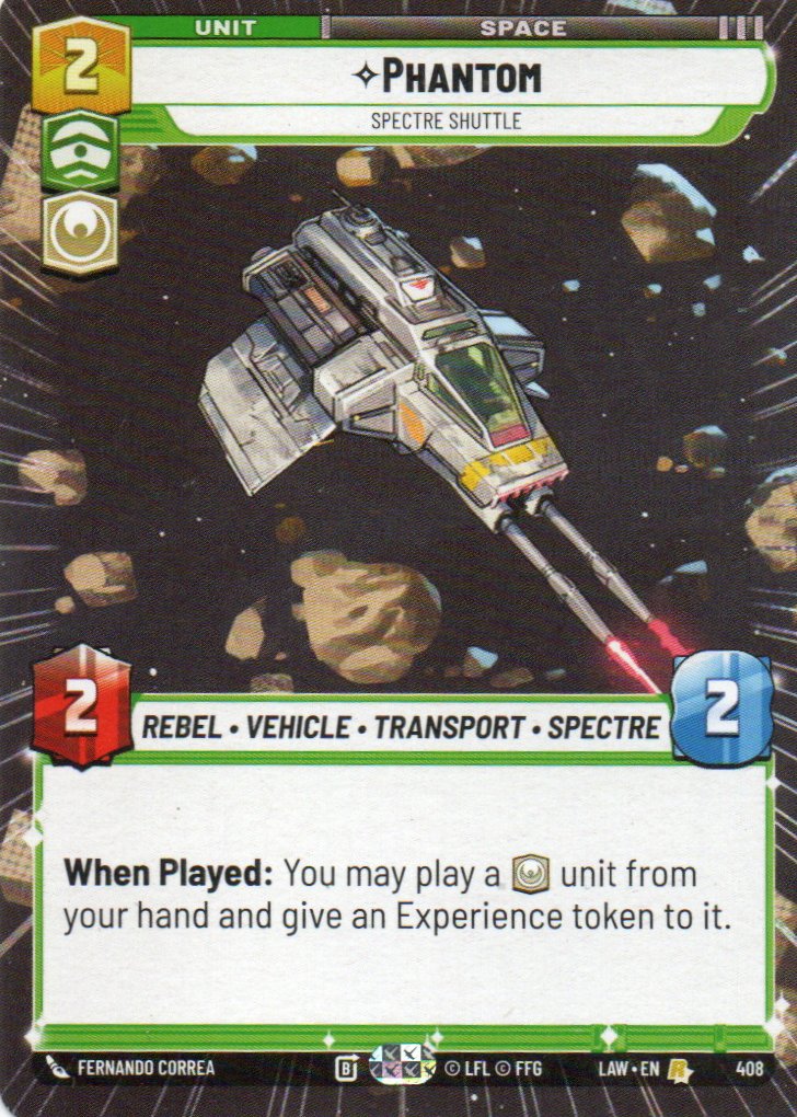 Phantom Spectre Shuttle Rare LAW 408