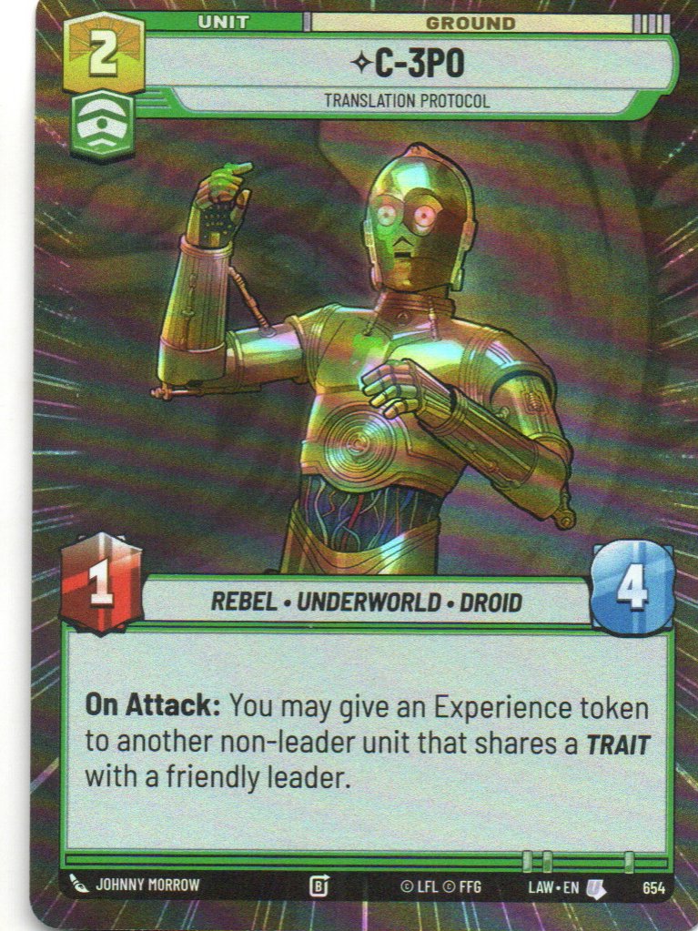 C-3PO Translation Protocol Uncommon LAW 654