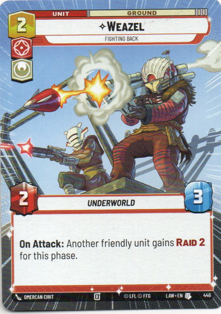 Weazel Fighting Back Uncommon LAW 446