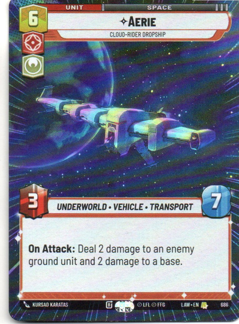 Aerie Cloud-Rider Dropship Rare LAW 686