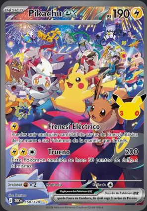 Pikachu ex 150/128 30 aniversario 