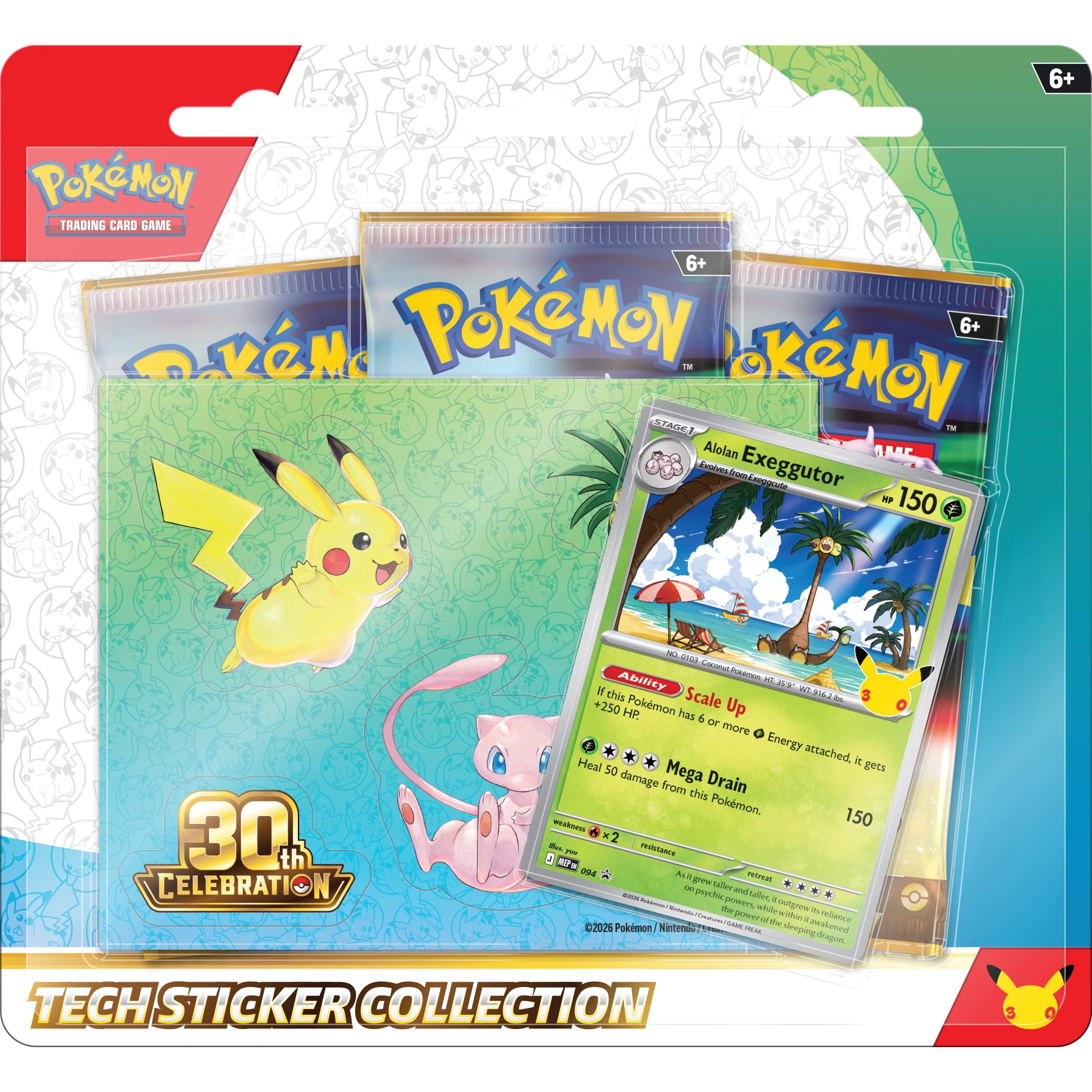 Exeggutor / Lucario Tech Sticker 30th Anniversary Celebration Pokémon TCG Ingles