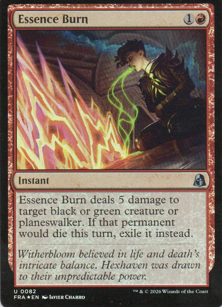 Essence Burn FRA 082 Uncommon foil