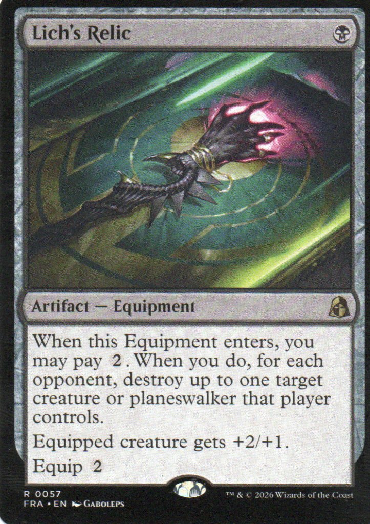 Lich's Relic FRA 057 Rare
