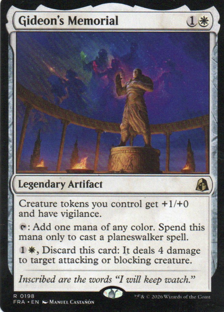 Gideon's Memorial FRA 198 Rare