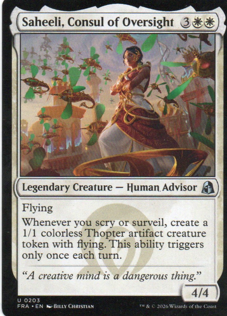 Saheeli, Consul of Oversight FRA 203 Uncommon