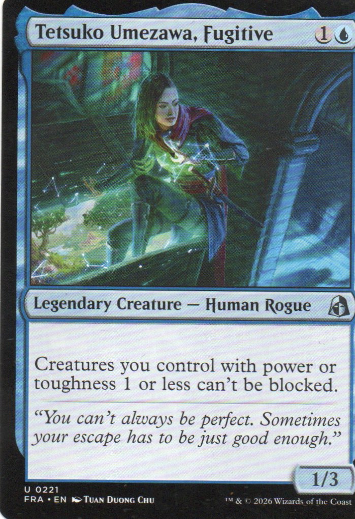 Tetsuko Umezawa, Fugitive FRA 221 Uncommon