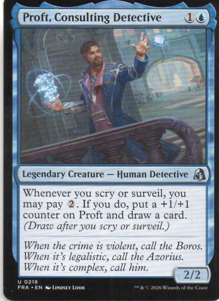 Proft, Consulting Detective FRA 218 Uncommon