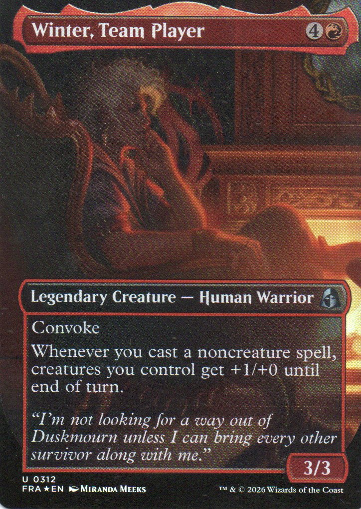 Winter, Team Player FRA 321 Uncommon boderless foil