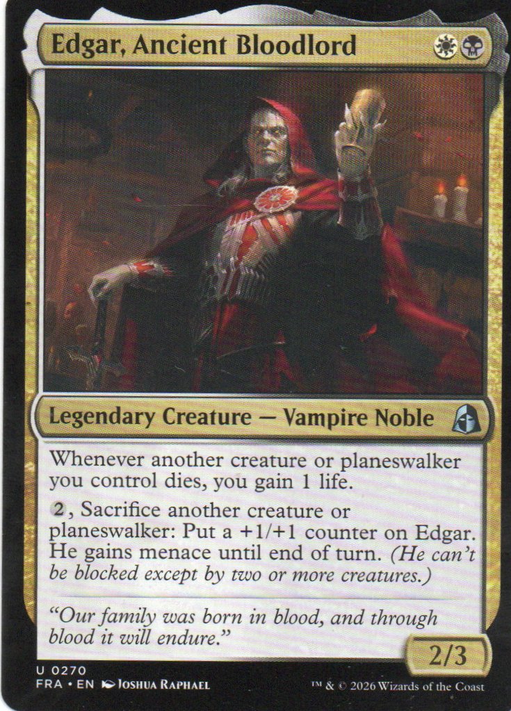 Edgar, Ancient Bloodlord FRA 270 Uncommon