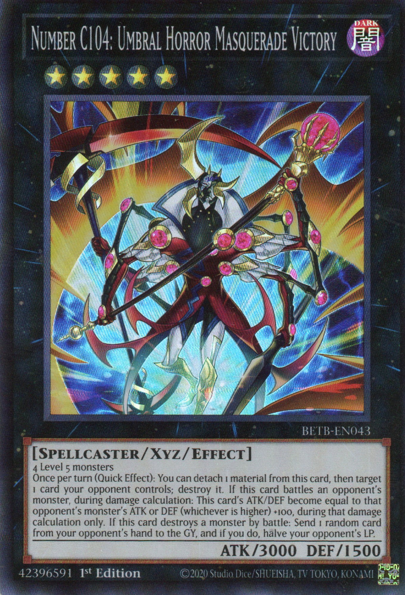 Number C104: Umbral Horror Masquerade Victory Super Rare BETB-EN043