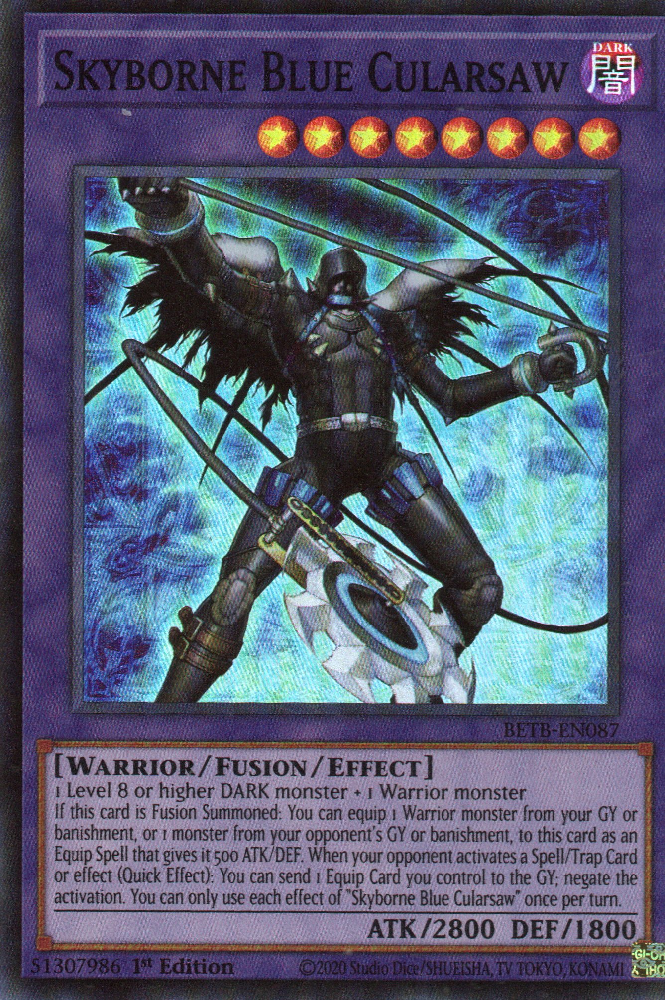 Skyborne Blue Cularsaw Super Rare BETB-EN087