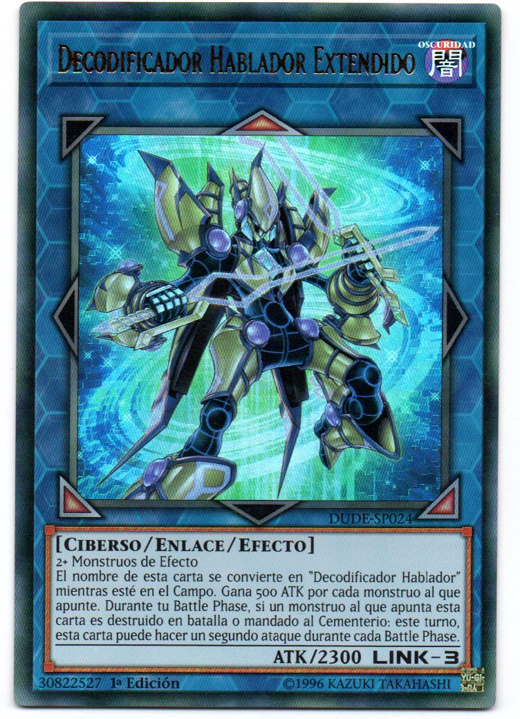 Carta en español, la carta en ingles es: Decode Talker Extended Ultra Rare