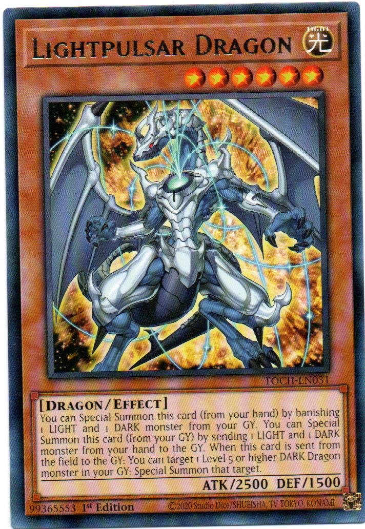 Lightpulsar Dragon Carta Yugi TOCH-EN031