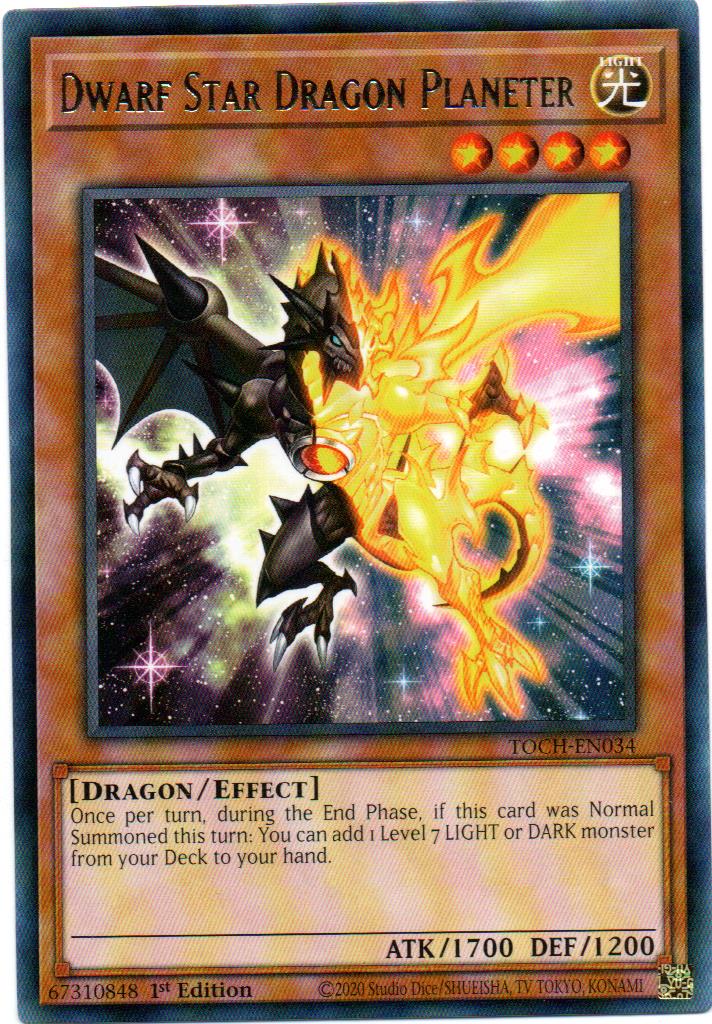 Dwarf Star Dragon Planeter Carta Yugi TOCH-EN034