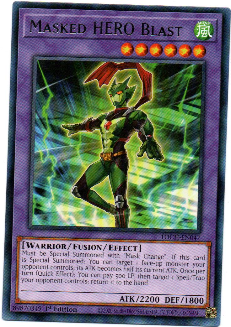 Masked HERO Blast Carta Yugi TOCH-EN047