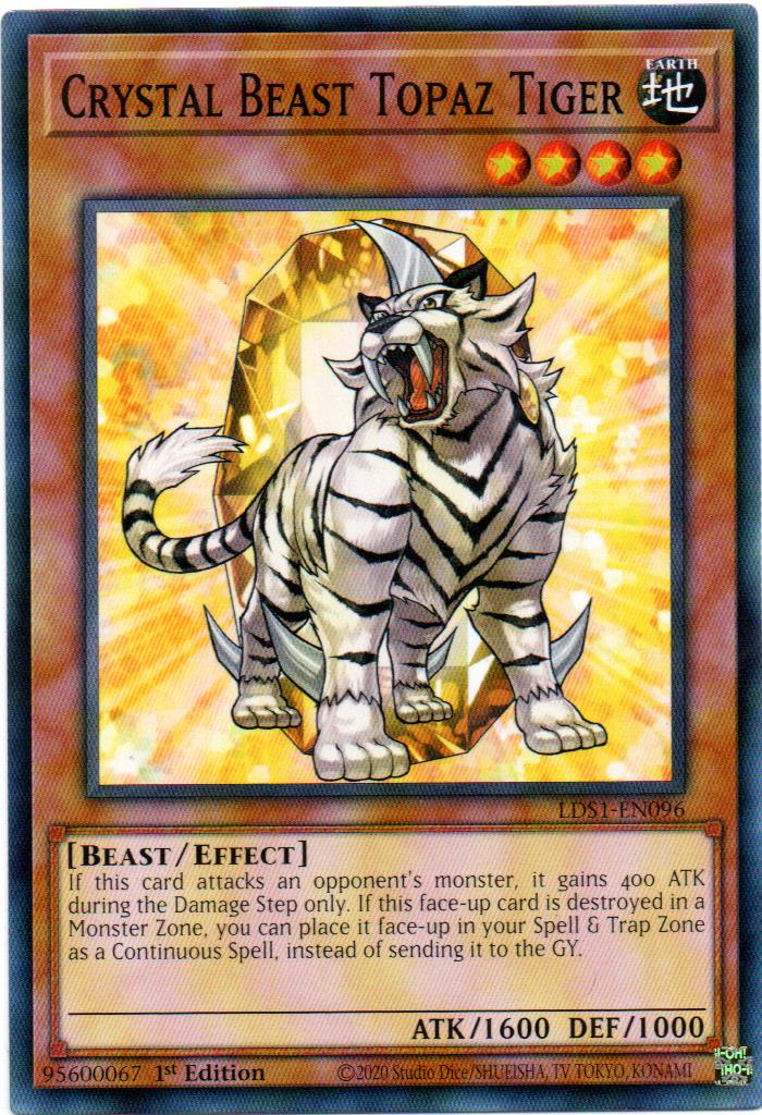 Crystal Beast Topaz Tiger Carta Yugioh LDS1-EN096