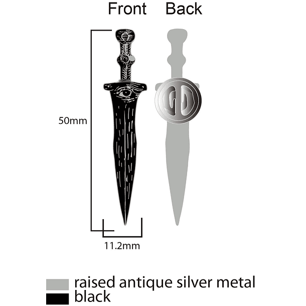 NUBIVAGANT - The Blame Dagger - METAL PIN 3