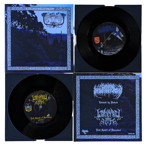DARK DIVINATION & WAMPYRIC RITES - Finnish Ecuador Alliance - 7"EP
