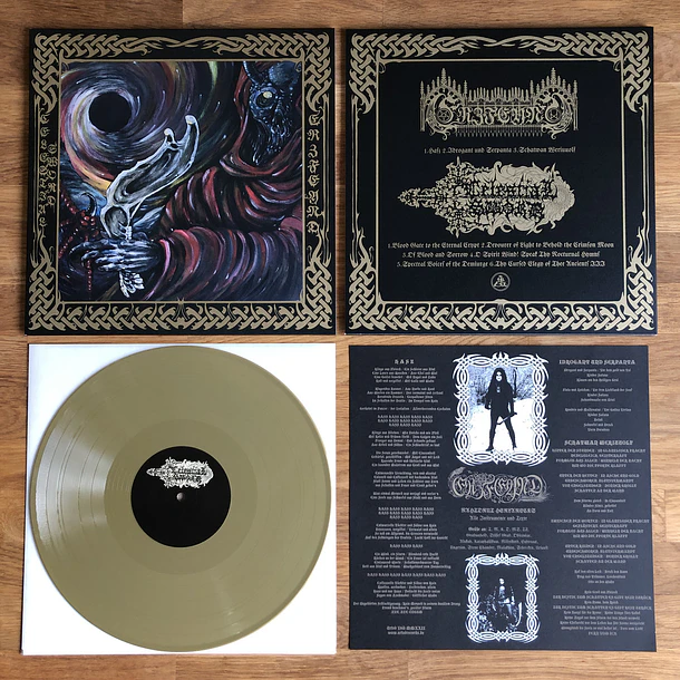 ERZFEYND / CELESTIAL SWORD - Split - LP GOLD