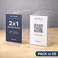 Portamenú Acrílico de Mesa 18 × 10 cm – Modelo T Doble Cara (Pack 10) - Miniatura 1