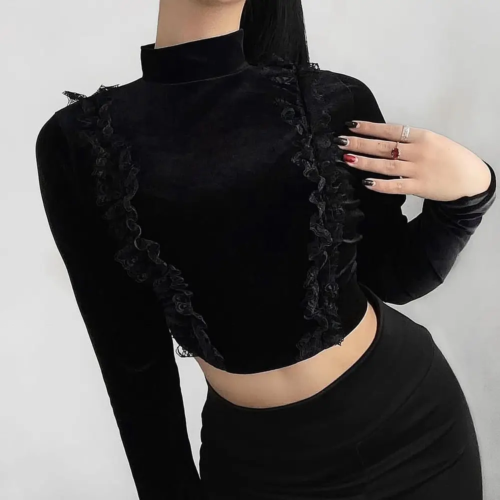 Crop Top Anastasya Terciopelo