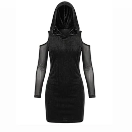 Mini Dress Onyx con capucha 