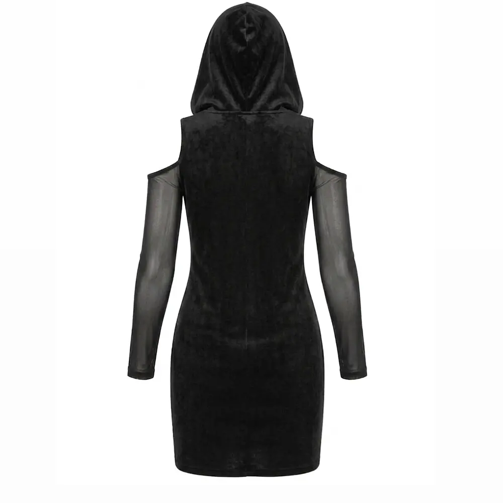 Mini Dress Onyx con capucha 