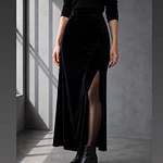 MAXI FALDA NOX/ Black Velvet 