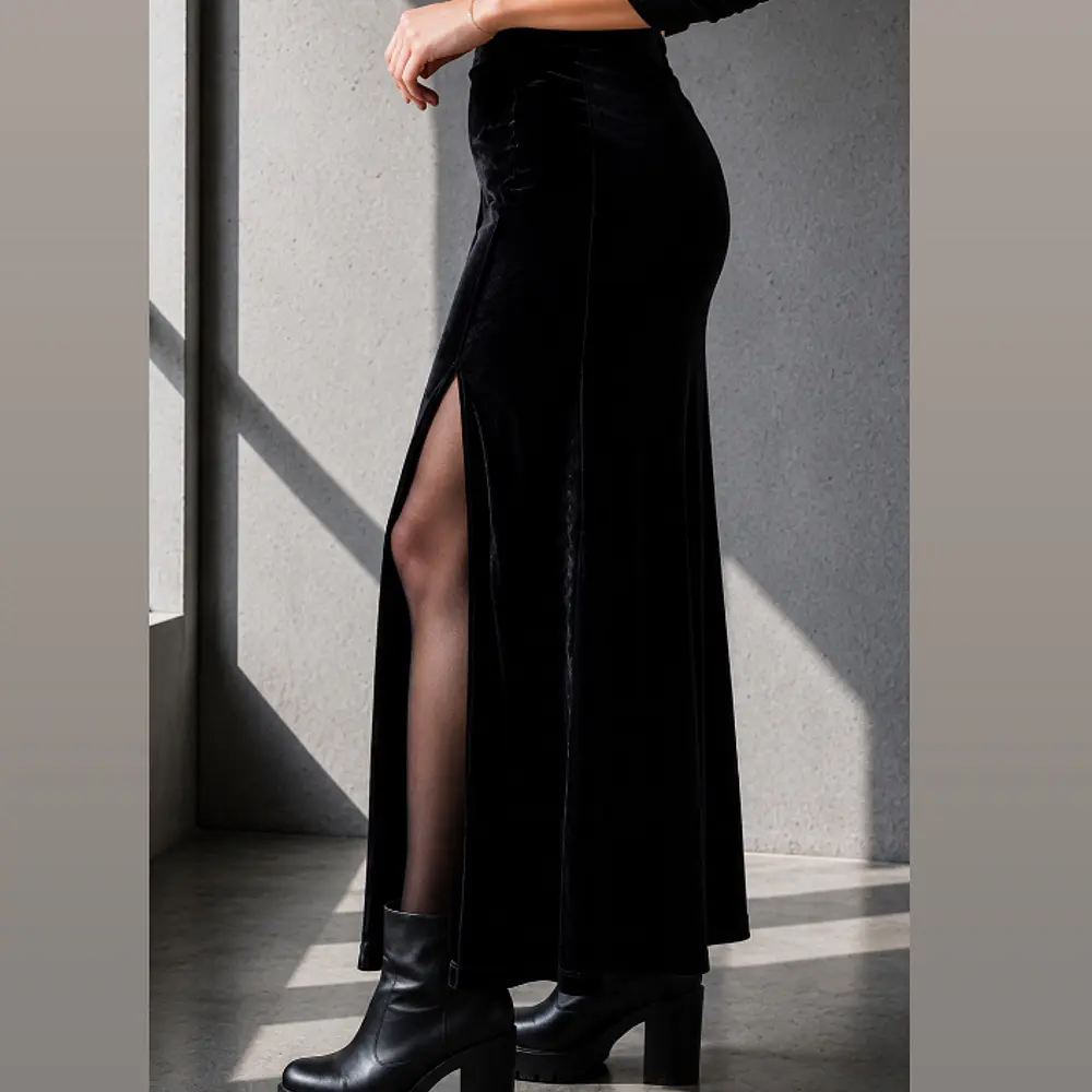 MAXI FALDA NOX/ Black Velvet 