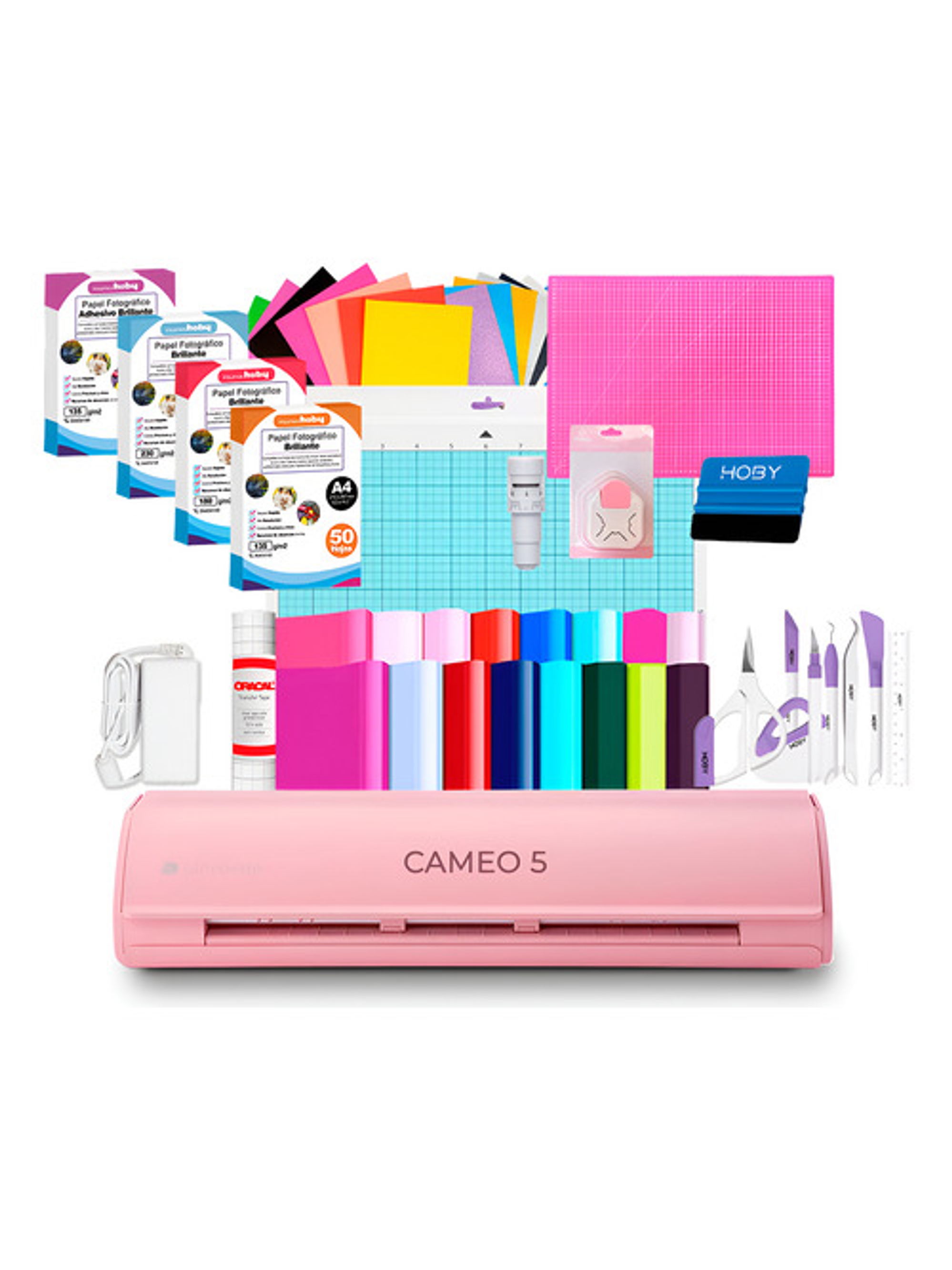 Kit Cameo 5 Blanca + Set Papeles Fotograficos + Cuchilla Z41 8