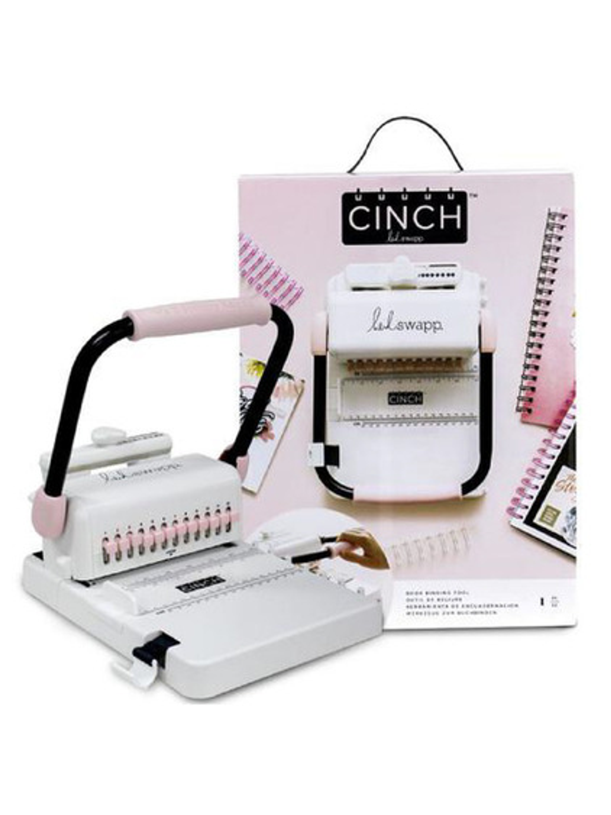 Encuadernadora Cinch Rosa, Perforación Cuadrada 1