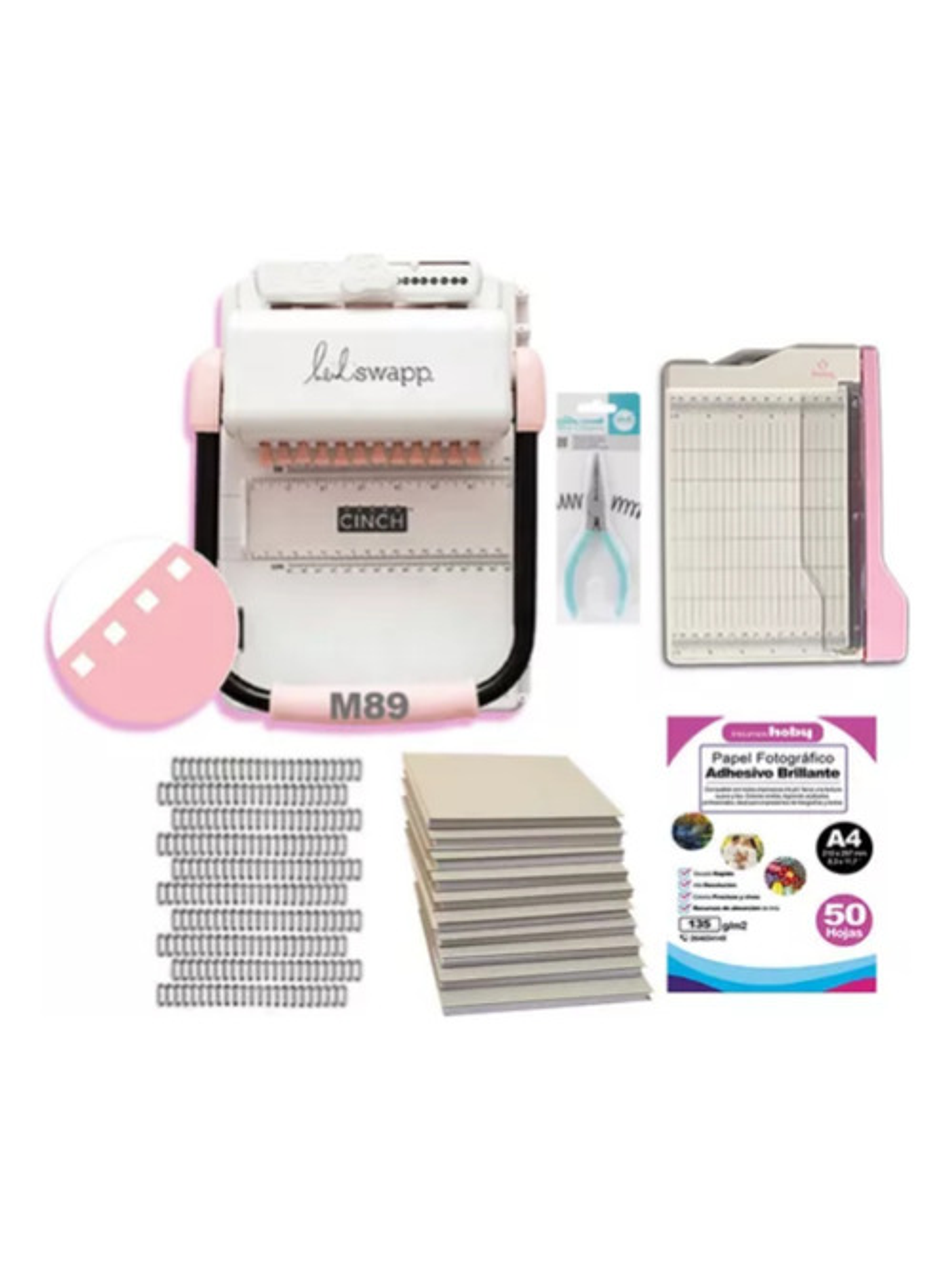 Kit Cinch Cuadrada Guillotina Planners Y Alicate Zcm 1