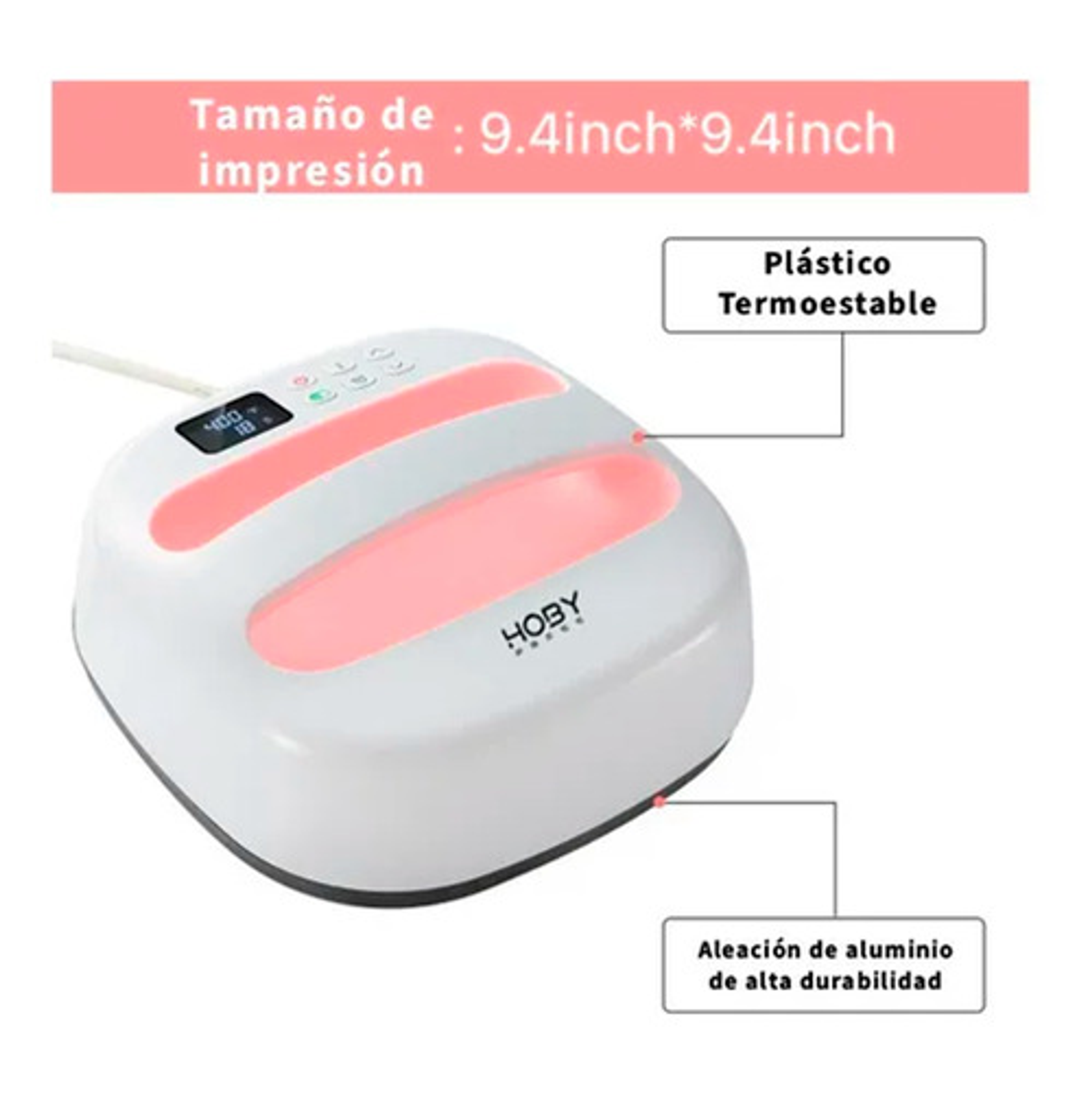 Estampadora Y Sublimadora Portártil 24x24cm Hoby Ap10 2