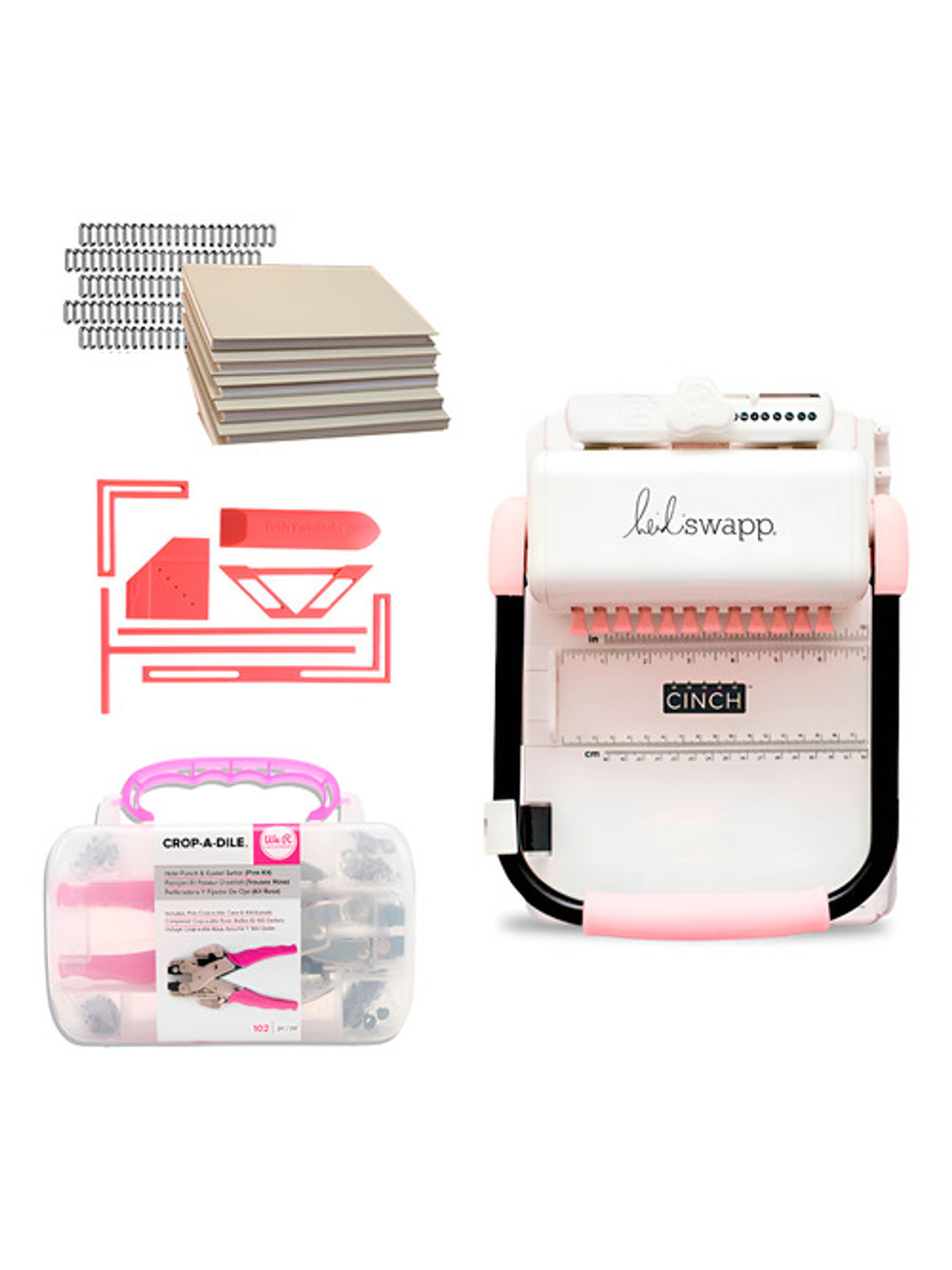 Kit Cinch Cuadrada Rosa + Ojetilladora Crop A Dile Reglas A7 1