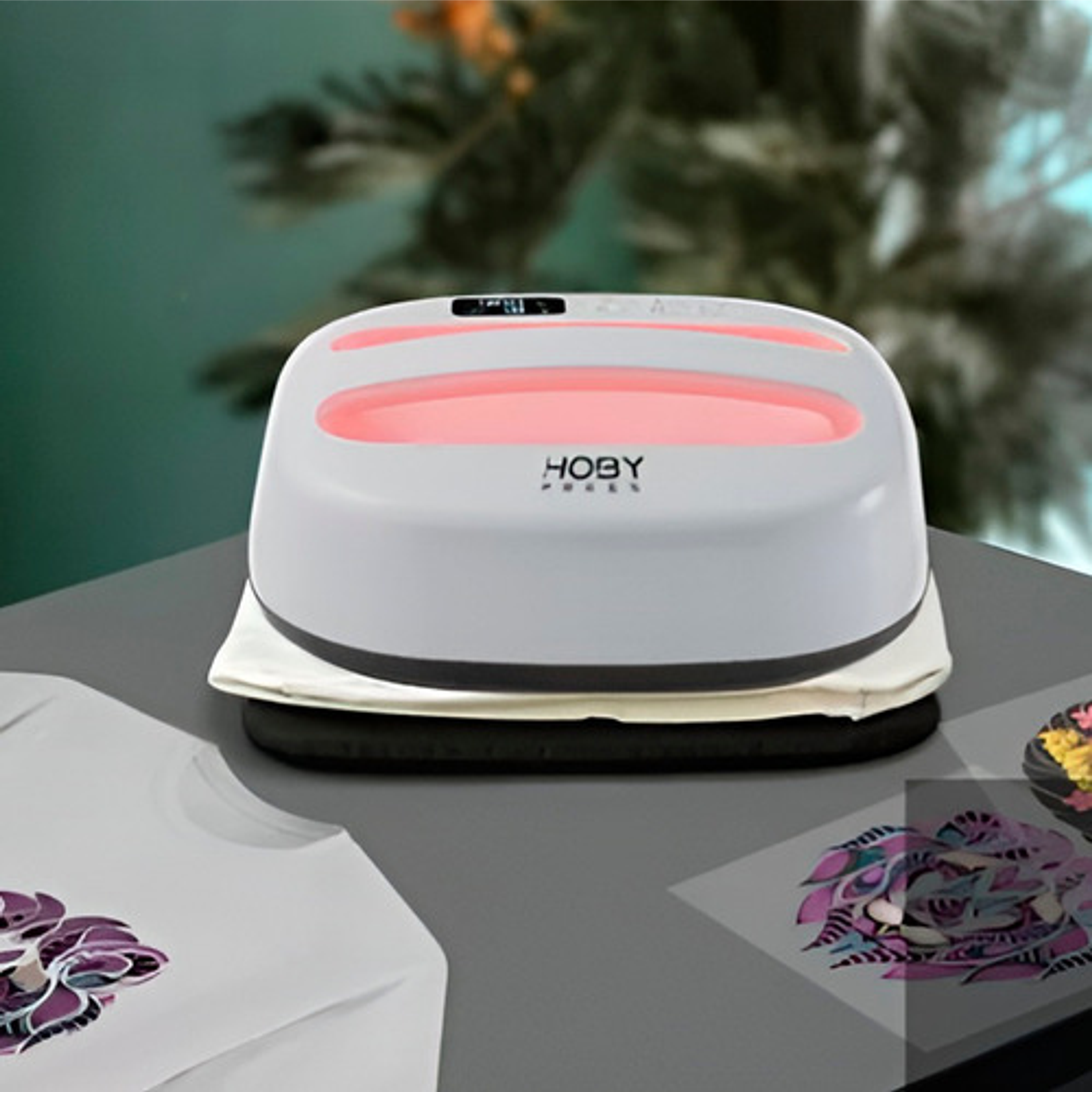 Plancha Estampadora Y Sublimadora Portártil 24x24cm Hoby Ap9 4