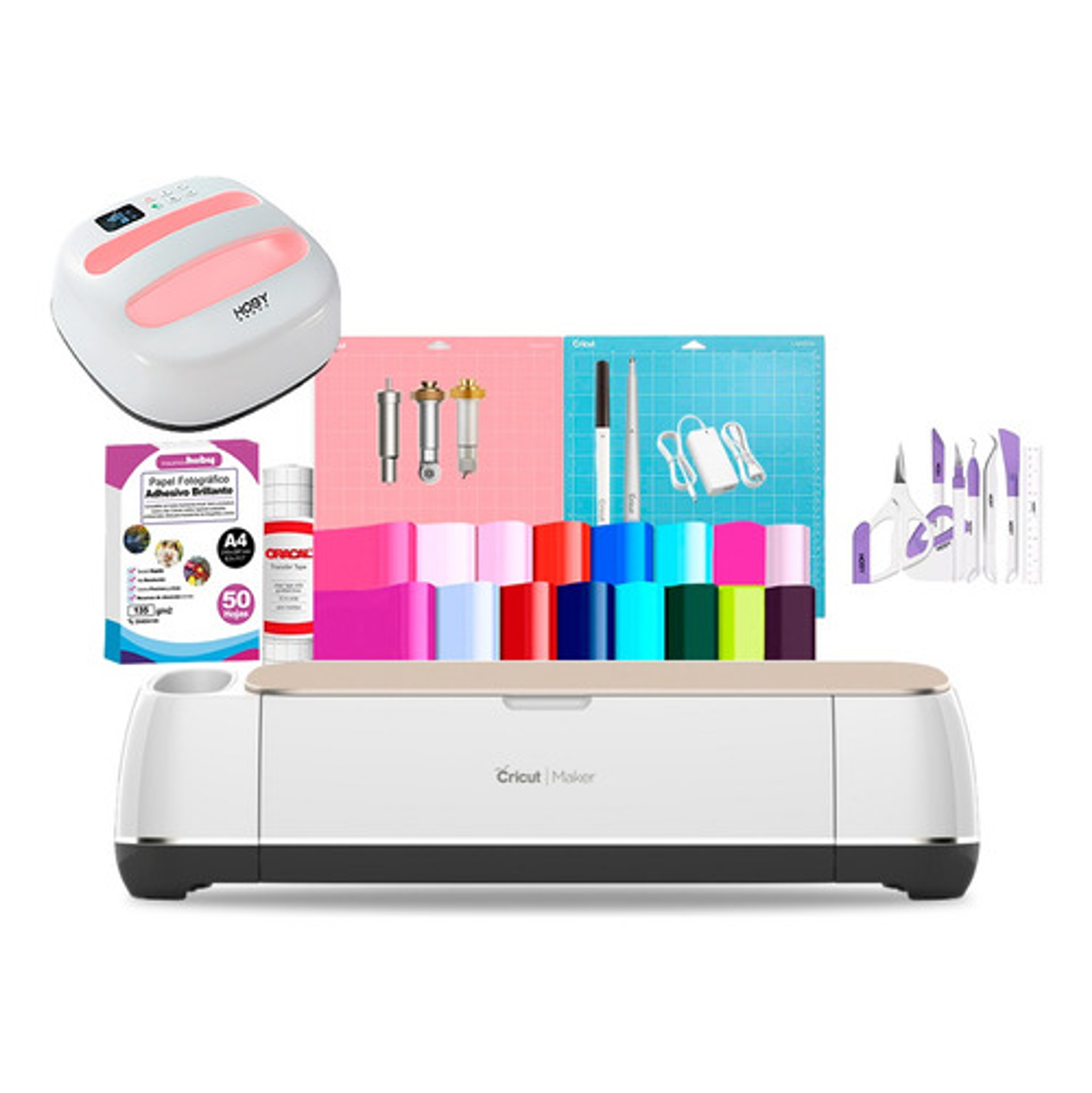 Plotter De Corte Cricut Maker + Estampadora Hobypress M30 1