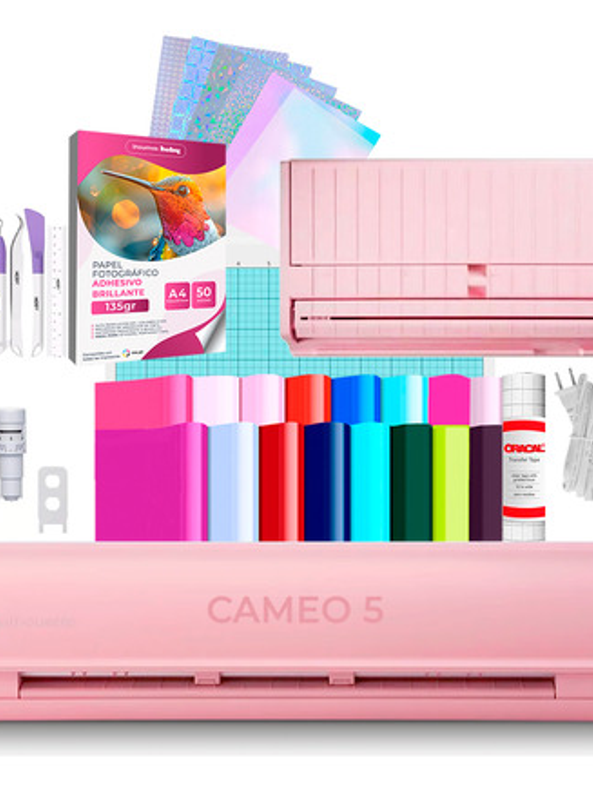 Silhouette Cameo 5 Rosa + Papel + Laminado + Cuchilla Y16 1