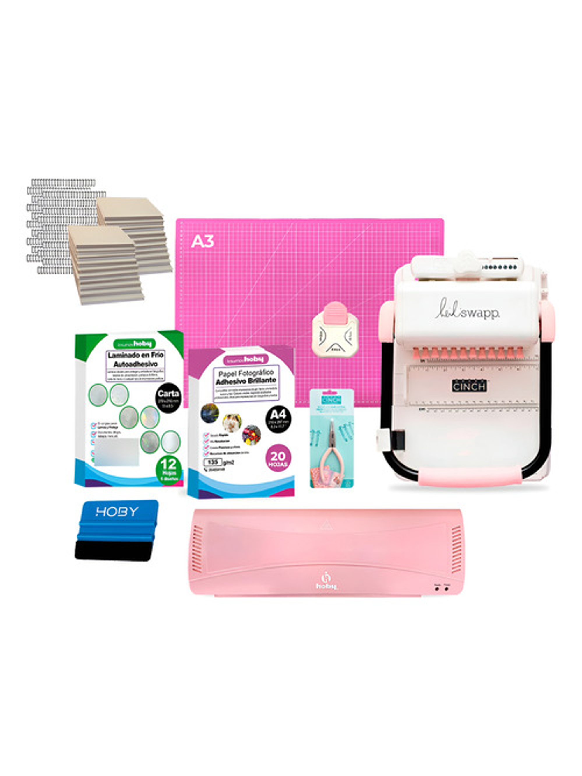 Kit De Encuadernación Cinch Pro + Termolaminadora Ap1 1