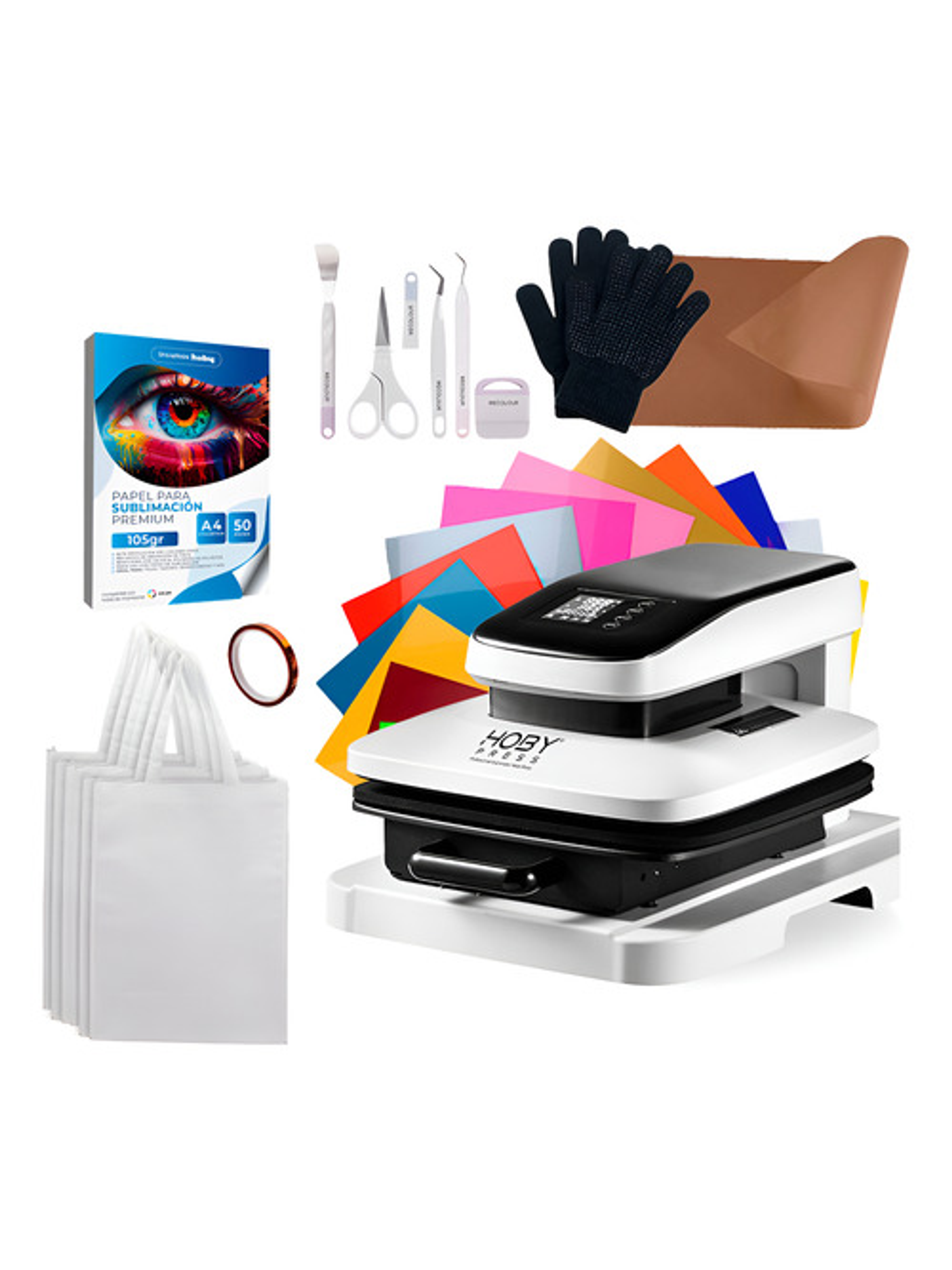 Máquina Estampadora Automática 38x38 + Insumos Aut5 1