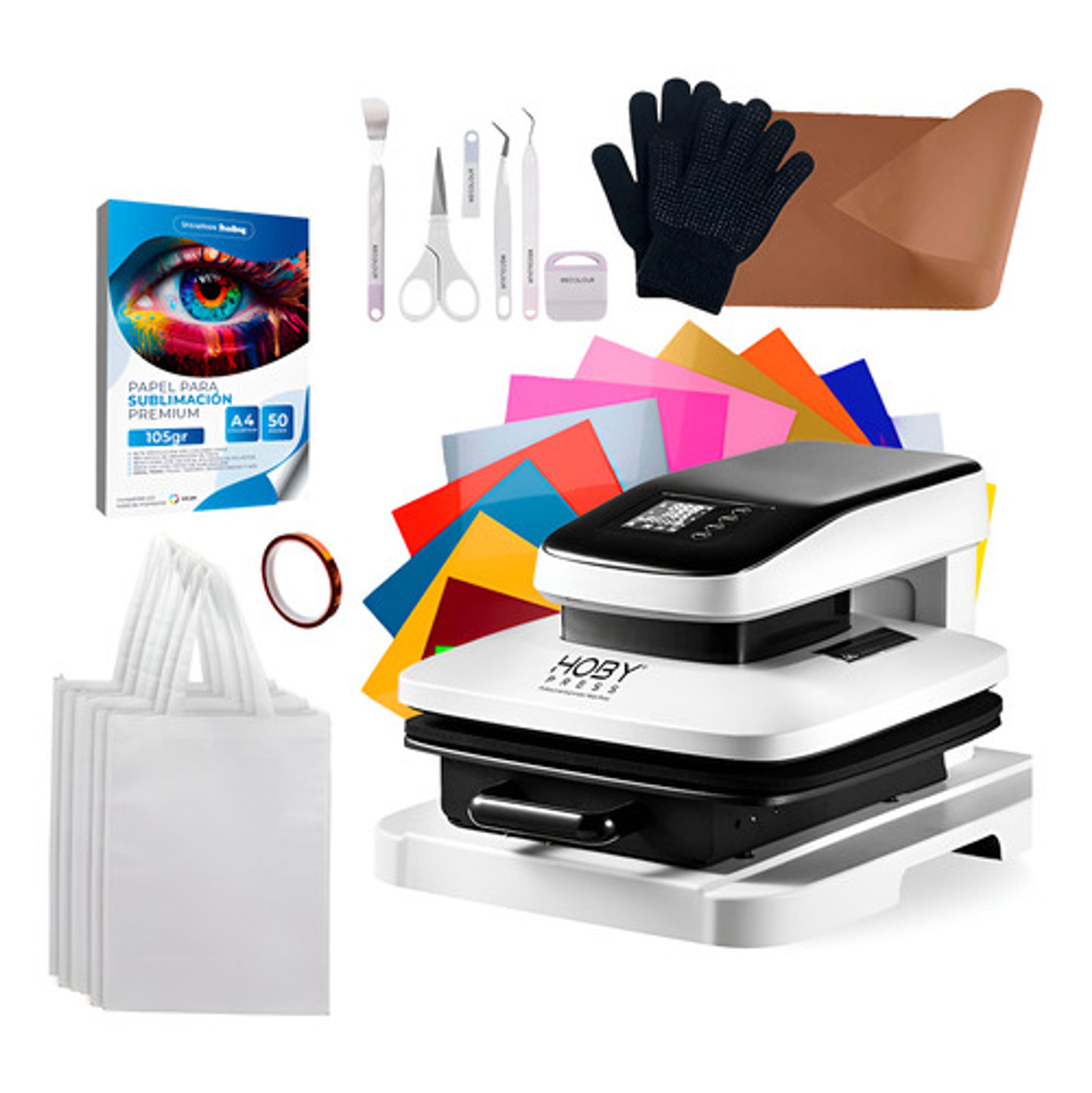 Máquina Estampadora Automática 38x38 + Insumos Aut5 1