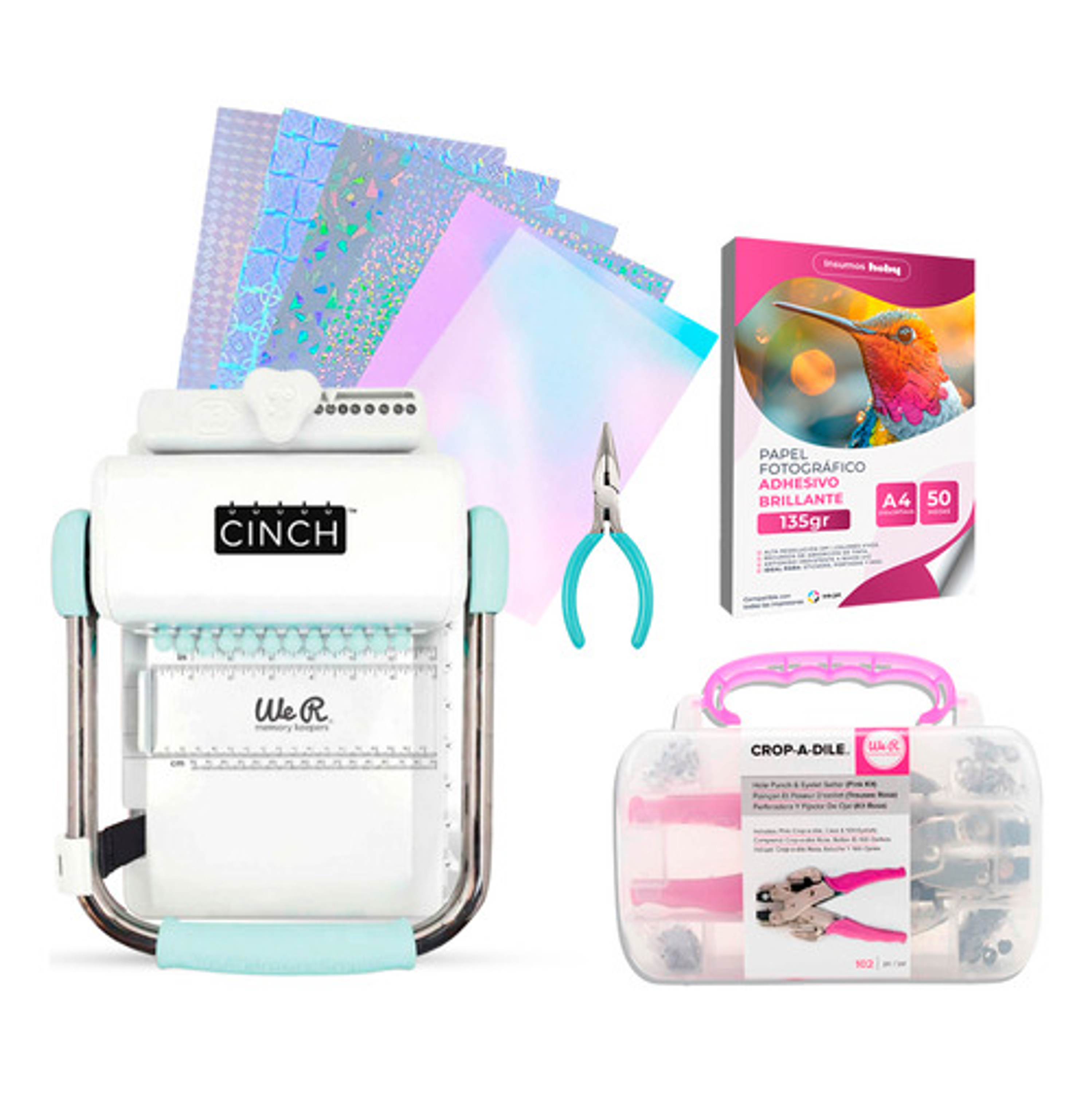 Encuadernadora Cinch + Ojetilladora Kit Completo Ch45 1