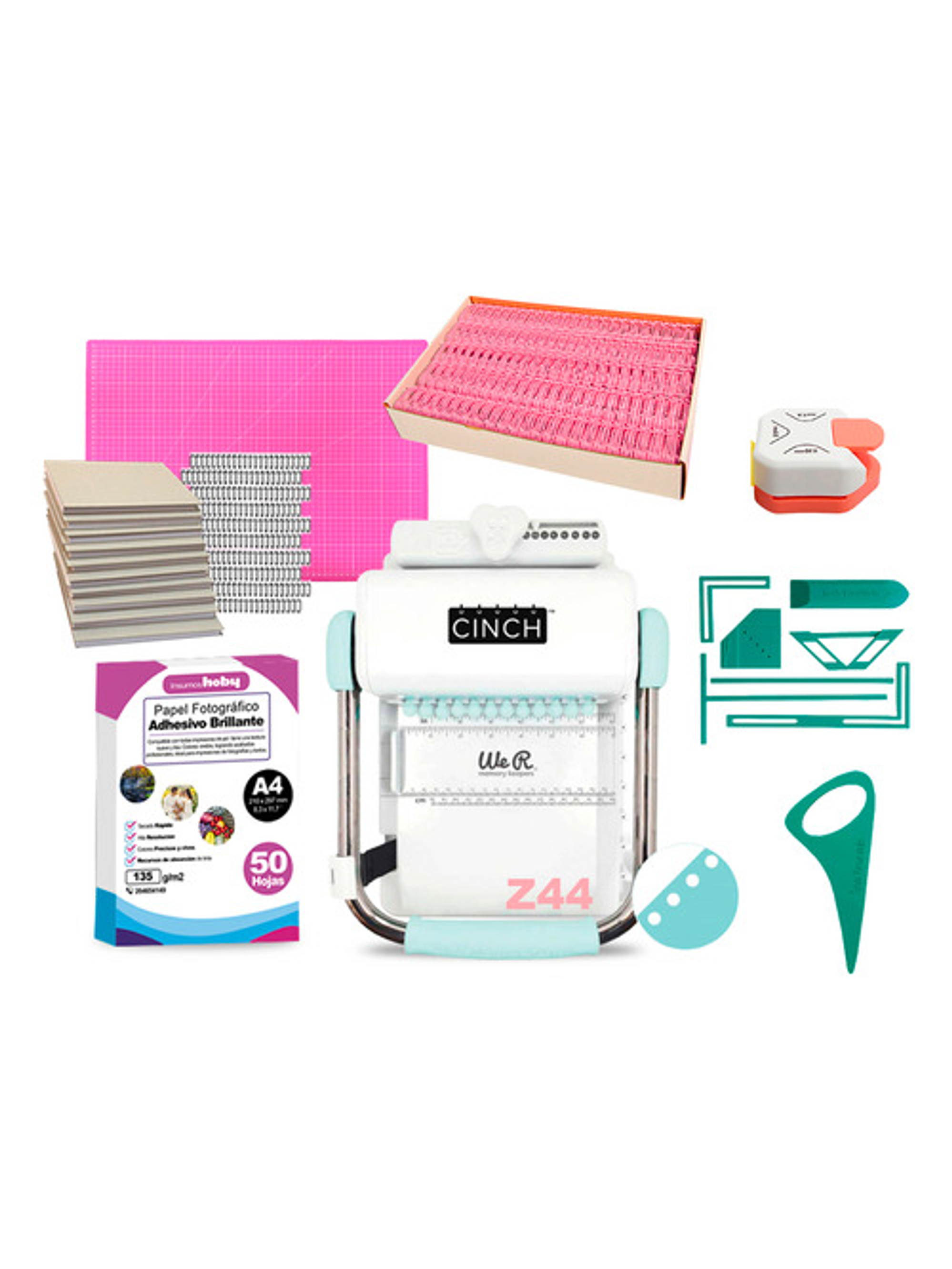 Kit Cinch Redonda + Planners Reglas + Caja De Anillos Z44 1