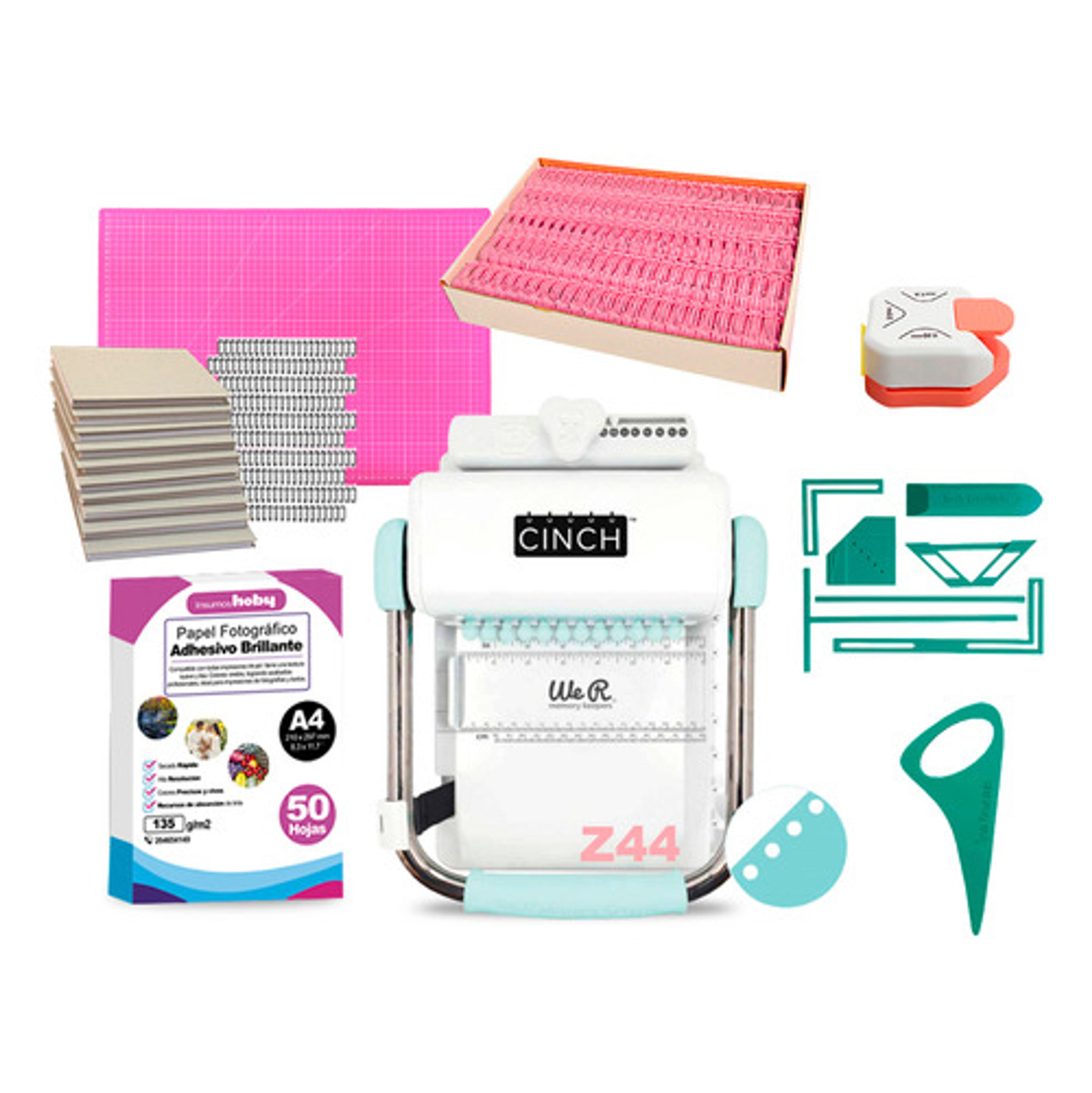 Kit Cinch Redonda + Planners Reglas + Caja De Anillos Z44 1